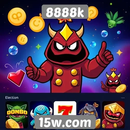 Variedade de jogos disponíveis na plataforma 8888k